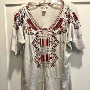 Sundance Embroidered Tunic Top, M